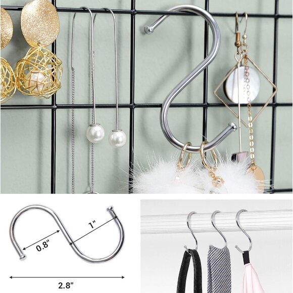 Wall Grid for Photo, Metal Wall Grid Panel, DIY Wire Photo Hanging Display, Set - Picture 6 of 8